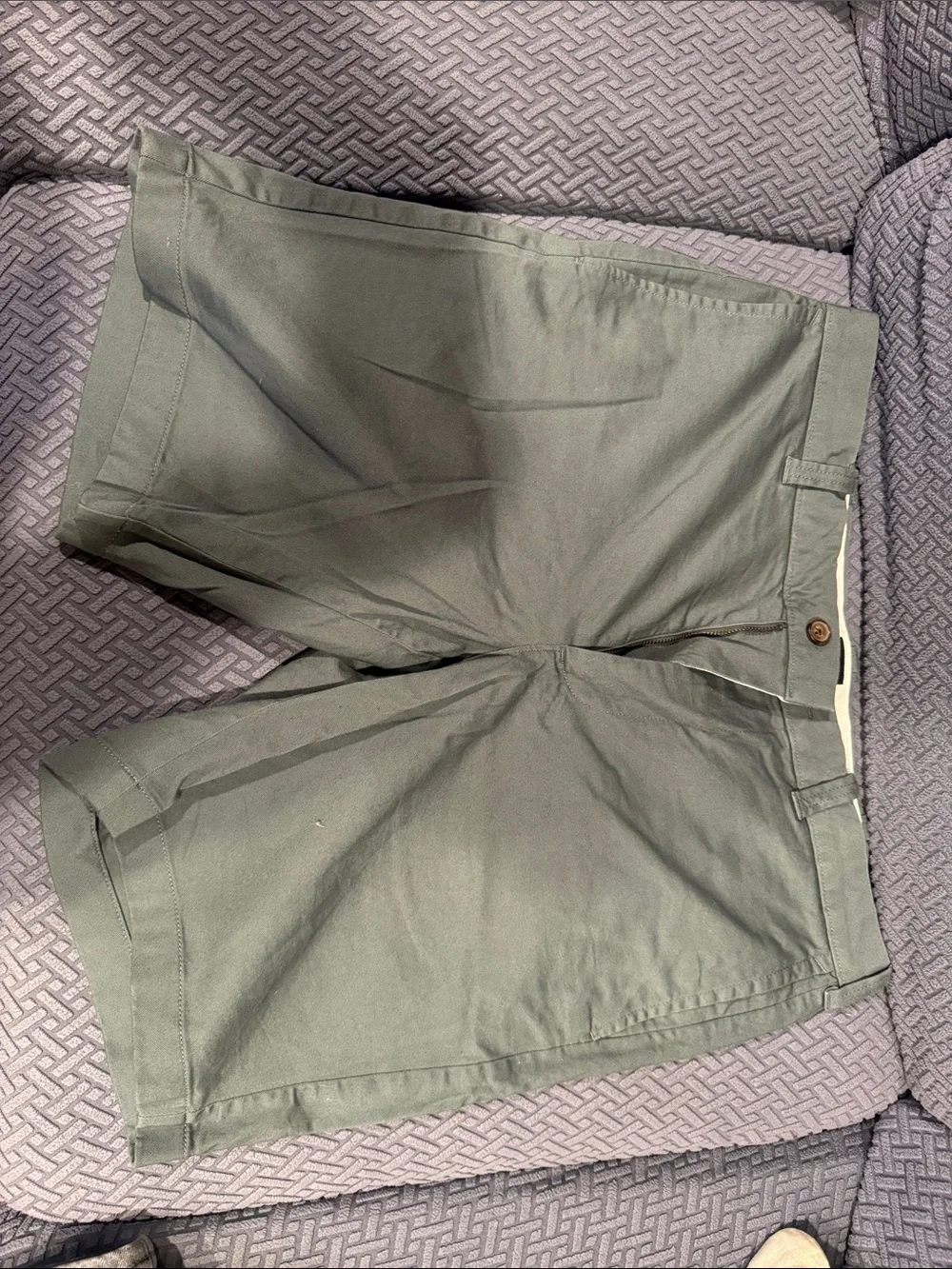 J. Crew Olive Green Flat Front Chino Shorts